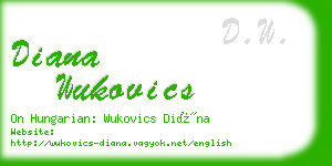 diana wukovics business card